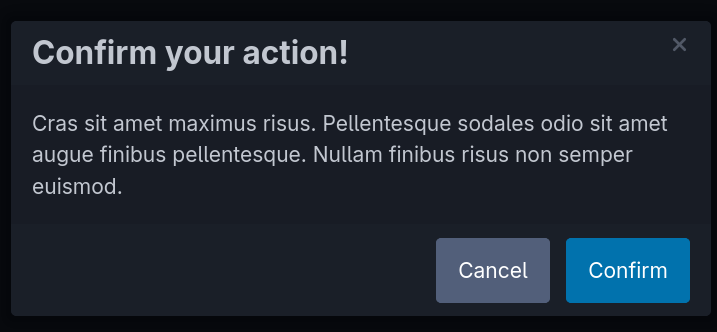 modal dialog
